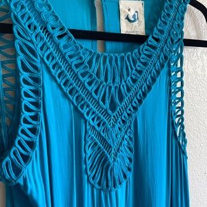 Anthropologie, Size small, teal maxi dress